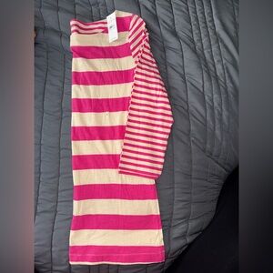 NWT LOFT Pink and Cream Striped Top. Size S